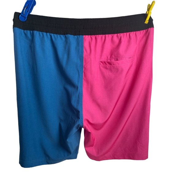 NWT Sovereign Code “Mixed” Swim Trunks Pink Blue Board Shorts Bathing Suit Men L - Picture 2 of 5